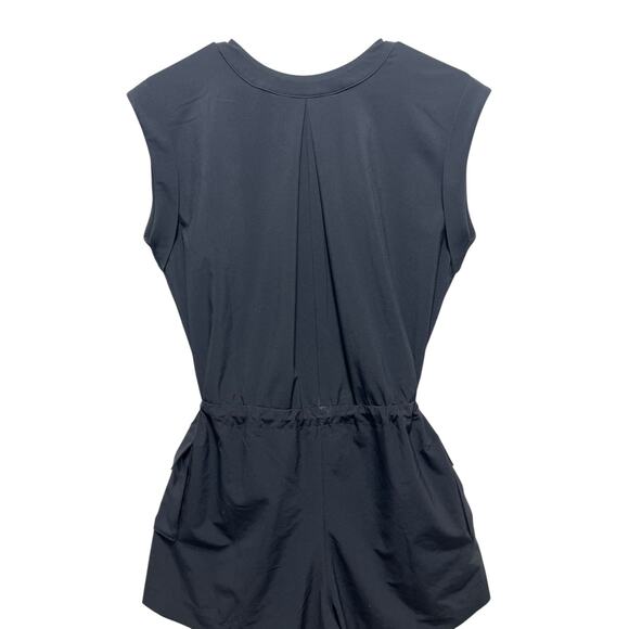 Athleta Black Utility Romper Size 2 Women’s Sleeveless V-Neck Pockets - Picture 13 of 16